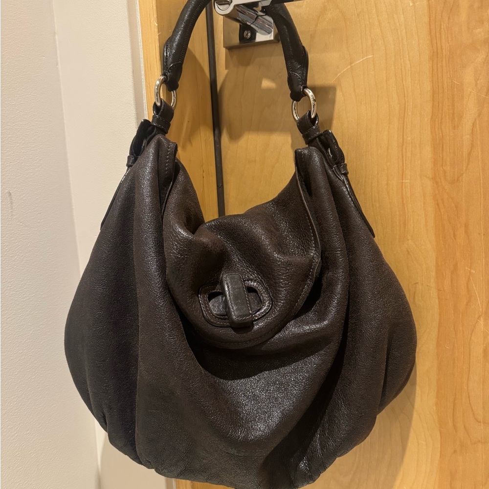Jil Sander Slouchy Shearling Hobo Bag